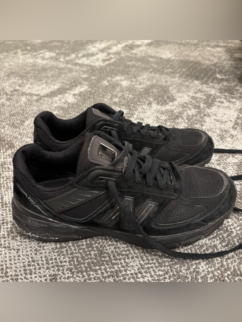 New Balance Made in USA 990 v5 Triple Black Sneakers Womens U.S. 10.5